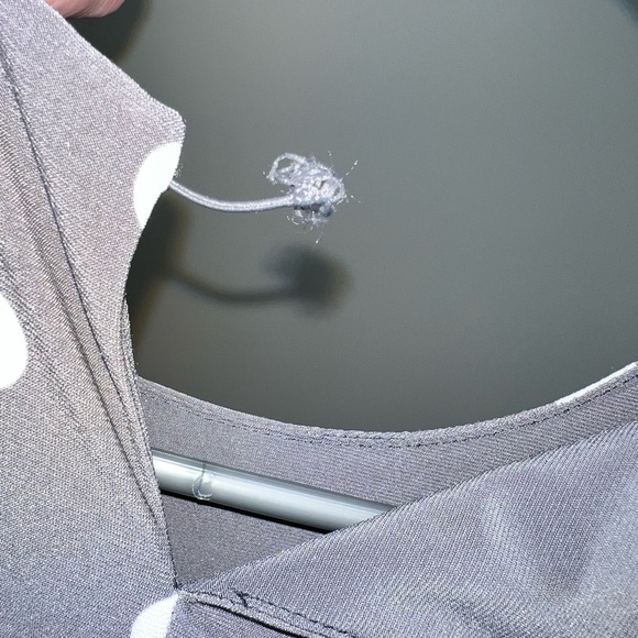 Lauren Ralph Lauren Ladies Grey with White Polka Dot Maxi Dress Size 4 - Picture 5 of 7